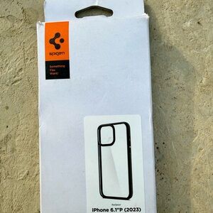 NWT Spigen clear and Black iPhone 15 pro case